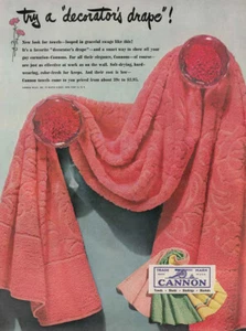 1948 Cannon Mills: Prova un drappo decoratore pubblicità stampa d'epoca - Foto 1 di 1