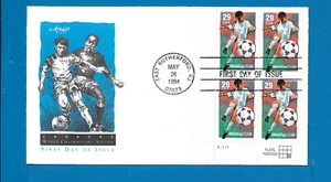 Scott 2834 World Cup Soccer PB4 May 26, 1994 ARTMASTER FDC CK2 - Picture 1 of 1