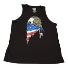 Wash with Souls Skull Tank Top  Patriotic Face Mask Biker Shirt Men's Size Med