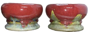 Two Ceramic Drip Glazed Candle Holders - Picture 1 of 3