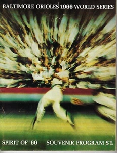 1966 World Series baseball program Los Angeles Dodgers Baltimore Orioles VG - Picture 1 of 7