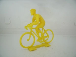 CYCLISTE VELO / RIDER / BIKE - JAUNE / YELLOW - PLASTIQUE / PLASTIC - CSJ94 - Picture 1 of 9