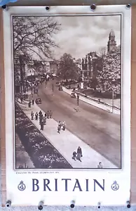Vintage ORIGINAL British Travel Poster. The Parade-LEAMINGTON SPA 40in x25in - Picture 1 of 1