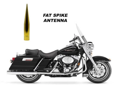 VMS 5" ANTENA GOLD FAT SPIKE PARA HARLEY DAVIDSON ROAD KING - Imagem 1 de 3
