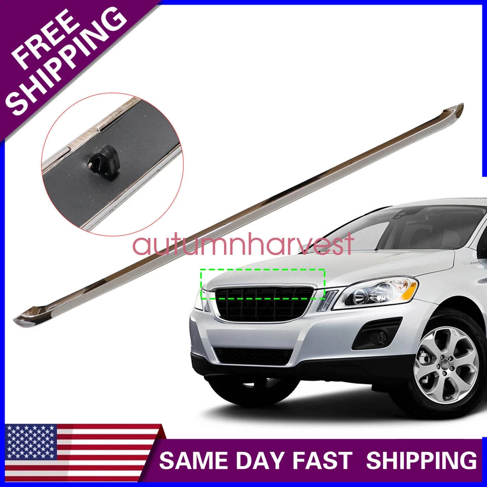 Moldura de tampa de acabamento de grade frontal cromada 31290998 para VOLVO XC60 2010-2013 - Imagem 1 de 4