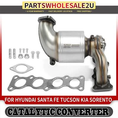 Convertidor catalítico frontal para Kia Sorento 2016-2018 Hyundai Santa Fe tracción delantera Foto 1 de 4