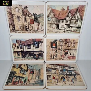 Cotswood Placemats Tableware Old Inns Pub Cambridge Series Set Of 6 In Box - Picture 1 of 8