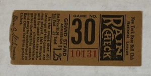1940’s NY GIANTS $1.25 Grandstand Ticket Stub EX POLO GROUNDS HOF OTT TERRY Rare - Picture 1 of 2