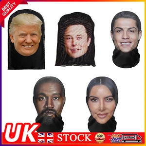Full Face Cosplay Headwear Hiphop Fashion Balaclava 3d Printed Mask Elastic Mesh - Picture 1 of 9