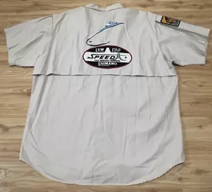 WALMART FWL TOUR SHIMANO STRONGER FUJI DAIWA S/S BUTTON UP FISHING SHIRT 2XL - Picture 1 of 8