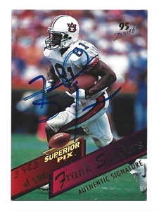 Frank Sanders Autogramm RC Auburn Tigers 1995 Superior Pix AUTO Football Karte - Bild 1 von 2