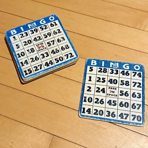 Lot of 10 Vintage Capitol BINGO Cardboard Heavy Stock Cards - Reusable - Blue - Picture 1 of 11