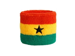 Schweißband Fahne Flagge Ghana 7x8cm Armband für Sport - Picture 1 of 1
