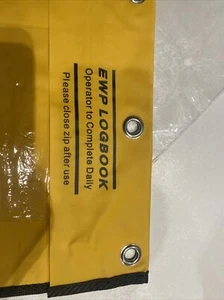 EWP YELLOW DOCUMENT POUCH / SCISSOR AND BOOM LIFT LOG BOOK - EWP PARTS - Picture 1 of 3
