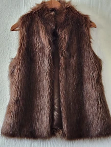 KENAR Chaleco de Piel Sintética Abrigo Chaqueta Grande Marrón Para Mujer Abrigos y Chaquetas Invierno - Imagen 1 de 9