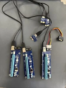 3 PCS GPU Riser Pce164P-N03 Ver006 PCI-E 1x To 16x - Picture 1 of 2
