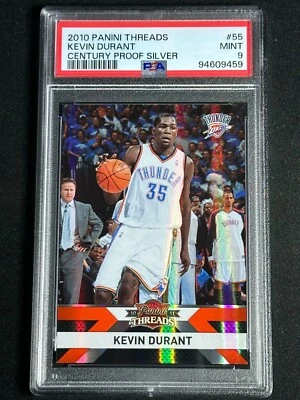 2010 Panini Threads Century Proof Silver Kevin Durant #55 PSA 9 MINT /199 SP - Image 1 of 3