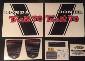 CT70H Trail CT70H KO Frame Decal Complete Set "Trail 70" - Picture 1 of 6