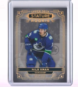 2022-23 UD Stature Rookie 178 Nils Aman /399 Vancouver Canucks - Picture 1 of 2
