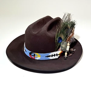 Vintage Decorated Women's Stetson Fur Felt Hat - Picture 1 of 7