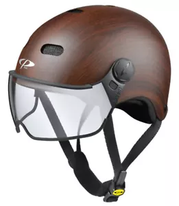 CP Carachillo Urban wood Fahrradhelm mit Visier Radhelm Bikehelm Schutzhelm Helm - Picture 1 of 1