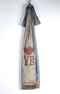 ⚜️ FASCIA INSEGNA MONOGRAMMA STEMMA RE VITTORIO EMANUELE III SAVOIA CORONA - Foto 1 di 8