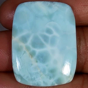 natural LARIMAR cushion shape cabochon loose gemstone 45.25 Carat. (26x34x04 mm) - Picture 1 of 6