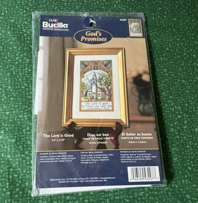 Nuevo Kit Punto de Cruz Bucilla “The Lord Is Good” 3.5” X 5.75 Acabado Foto 1 de 2