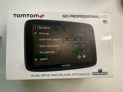 TomTom GO Professional 620 LKW Van Bus Sat Nav GPS Wifi Europakarten schwarz 6 Zoll - Bild 1 von 4