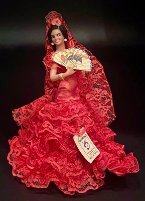 VTG 1960-70’s Marin Chiclana Fandangos Flamenco Dancer Doll Spain 7” w/ Hang Tag - Image 1 of 4