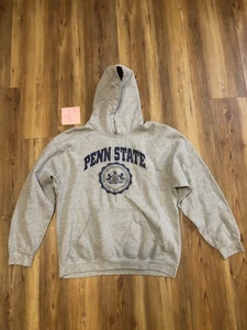 Vintage Penn State Pullover Herren L Langarm grau Pulli Hoodie Freizeit Fußball  - Bild 1 von 18