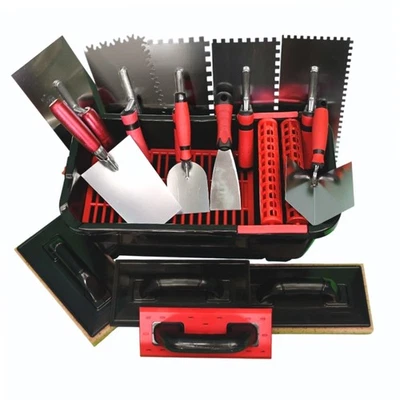 Fliesen Fugbox 15teilig Waschset Waschbox Zahnkelle Fugbrett Waschbrett Spachtel - Bild 1 von 4