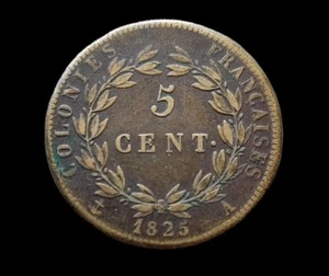 Charles X - 5 Centimes 1825 A - Picture 1 of 2