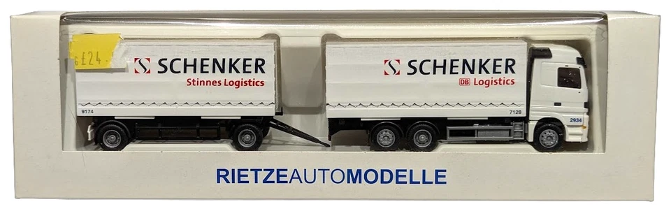 Mercedes Benz Actros y remolque Rietze 65717 escala 1:87 - SCHENKER Logistics Foto 1 de 1