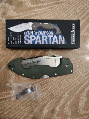 Cuchillo Plegable Cold Steel Spartan Lynn Thompson Signature S35VN Hoja Verde G10 Foto 1 de 4