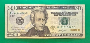 2013 $20 Dollar Bill Birth Note Special Date (ML61019346) 6/10/1934  Circulated - Picture 1 of 7