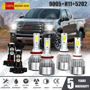 For Colorado 2015-2019 6X LED Headlight Bulbs Hi+Lo Beam+Fog Lights - Picture 1 of 22