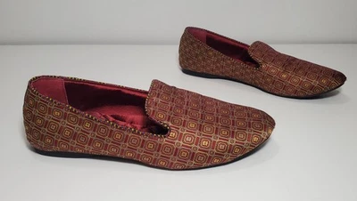 Birdies Estornino Sedoso Formal Estampado Rojo Satinado Mocasines Lujo Zapatillas Mujer’s 8 Foto 1 de 4