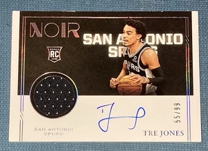 E11 /99 Tre Jones 2021 Panini Noir #238 Rookie Patch Autograph Spurs - Picture 1 of 2