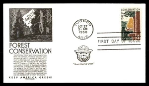 Mayfairstamps US FDC 1958 Forest Conservation Smokey the Bear First Day Cover aa - Picture 1 of 2