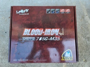 DFI LanParty Blood Iron BI 785G -M35 microATX - AM3 Motherboard - Retro Vintage - Picture 1 of 10