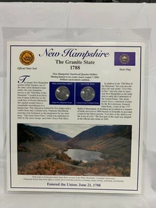2000 New Hampshire BU P&D Postal Commemorative Society Statehood Quarters, Stamp - Picture 1 of 2