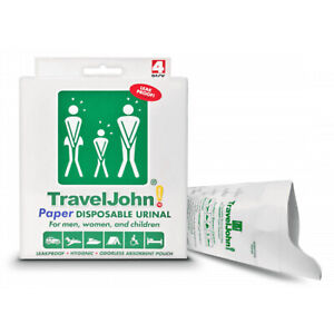 Travel John Paper Disposable Urinal (Pack of 4)