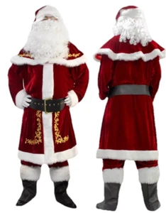 Deluxe Santa Claus Costume Christmas for Men Adult Santa Suit Outfit Size 3XL - Picture 1 of 7