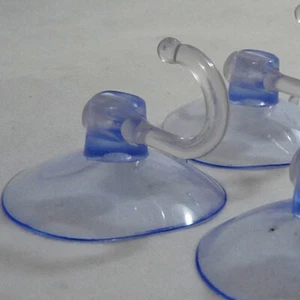 12X WINDOW SUCTION CUP HOOKS 40 mm SUCKER HANGER Small/Clear/Plastic/Hanging - Picture 1 of 1