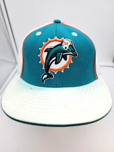 NFL Official Reebok Miami Dolphins NFL Football Fitted Hat 7 7/8 Spellout Back - Picture 1 of 9
