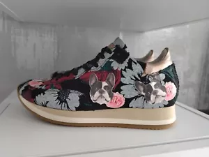 MODELO PHILIPPE Bulldog Tela Floral Lona Multicolor Entrenadores Tenis Zapatos - Imagen 1 de 18