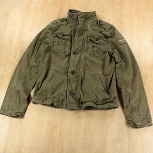 vtg y2k abercrombie army surplus military field jacket KIDS YOUTH LARGE tag - Picture 1 of 6