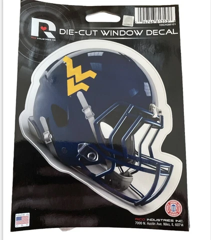 West Virginia Mountaineers 6” Helmet Shaped Decal Cover