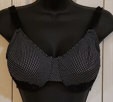 Olga by Warner's Gentle Lift 40C Underwire Black White Polka Dot Lace Style 5001